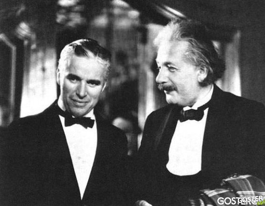Charlie Chaplin and Albert Einstein