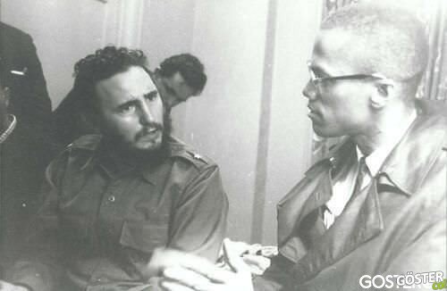 Fidel Castro and Malcolm X discussing politics and family - 1960