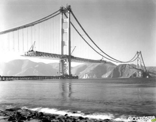 Golden Gate bridge construction - 1937