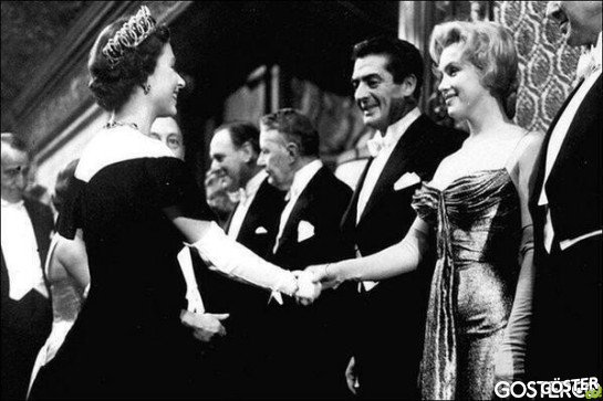 Marilyn Monroe meets Queen Elizabeth II - 1956