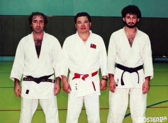 Osama Bin Laden after practicing judo
