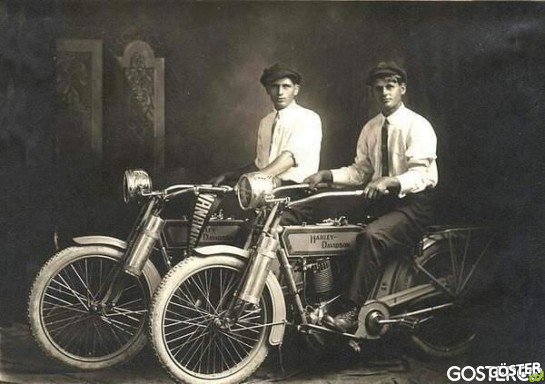 William Harley and Arthur Davidson, 1914 -- The Founders of Harley Davidson Motorcycles