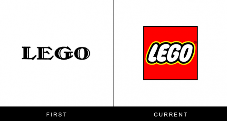 Original famous brand logos and now - Lego Original famous brand logos and now - Lego