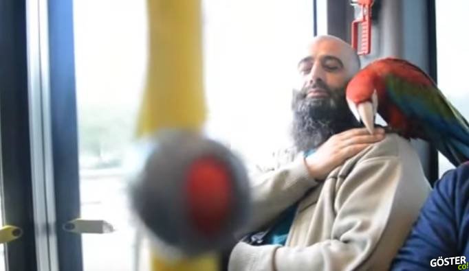 Metrobüse Allah Diyen Papağanı Paşa ile Binen Adam (Şaka Değil)