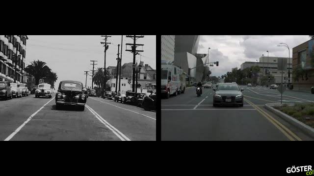 70 Yıl Önce ve Bugün Los Angeles – Aynı Cadde ve Mekanların Videolu Karşılaştırması