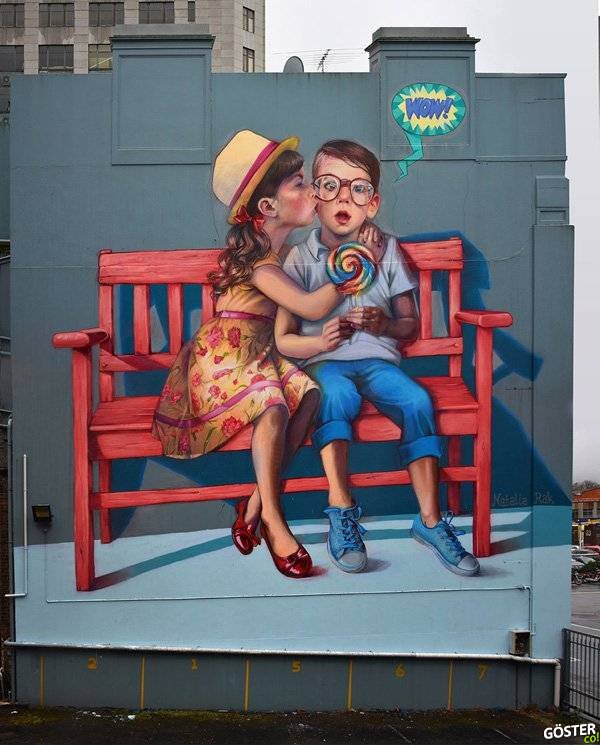 love is in the air by nataliarak - Street Art by Natalia Rak <3 <3
