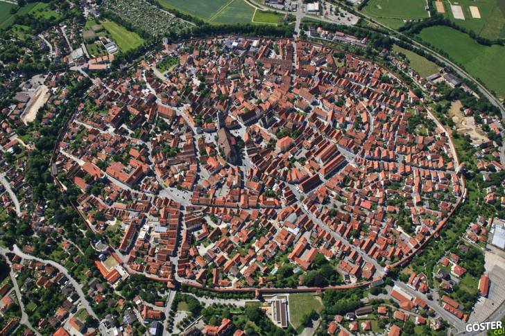 Nördlingen, Germany Aerial View