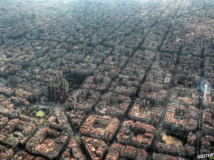 Barcelona, Spain Aerial View