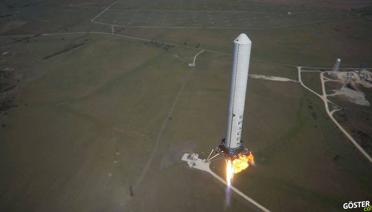SpaceX’in 744 Metre Testine Drone ile Yakından Bakış