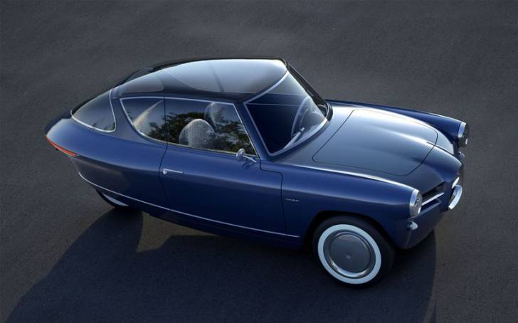 the nobe 100 is a three-wheeled EV with lots of vintage inspiration