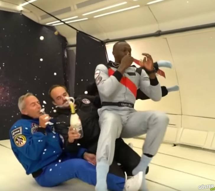 Usain Bolt’u yerçekimsiz ortamda koşturmuşlar