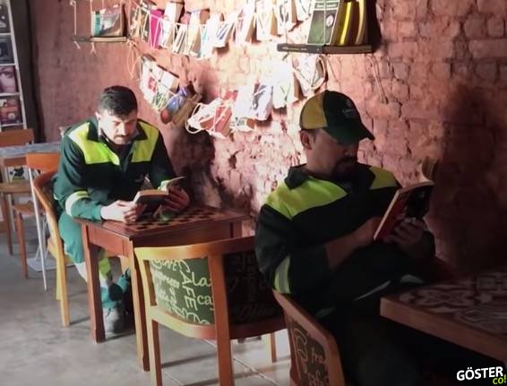 Çankaya’daki temizlik işçileri gezici kütüphane kurdu