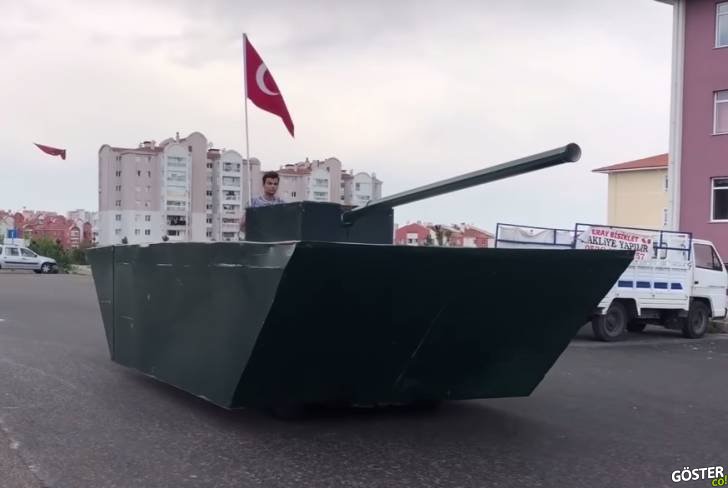 Türk genci, 1750 TL maliyetle kendisi için “tank” yaptı (Yanlış okumadınız)