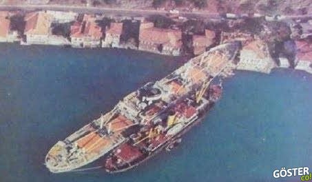 1981 yılında İstanbul Boğazı’nda gerçekleşen gemi kazasından görüntüler