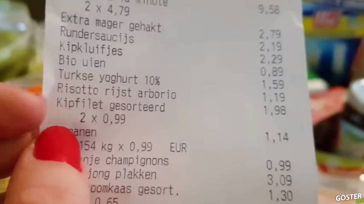 Asgari ücretle Hollanda’da krallar gibi yaşamak: 58 Euro’ya marketten alınabilen şeyler
