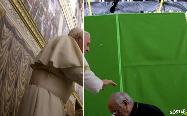 The Two Popes filmindeki birçok görkemli sahnenin yapım aşaması