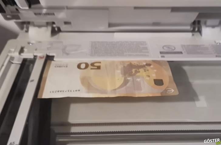 Fotokopi makinası ile 50 Euro’yu kopyalamaya çalışırsanız ne olur?