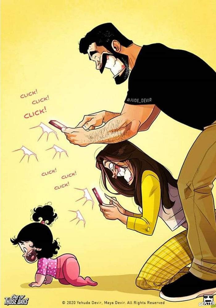 Ünlü Instagram çifti Yehuda ve Maya Devir’in kızları da karikatürlerine konu oldu (5 çizim)