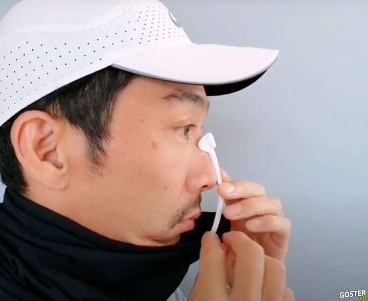 Maske takılıyken nefes almayı kolaylaştırmaya yarayan 3D baskı destek aparatı