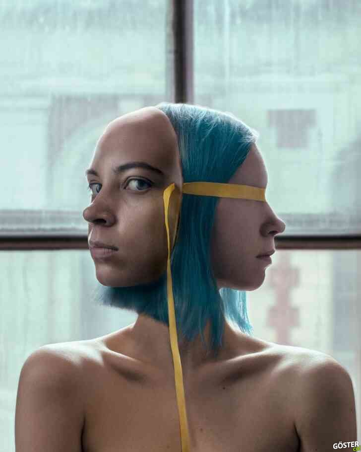 Elina Raincorn, kendi fotoğraflarını manipüle ederek sanat yaratıyor