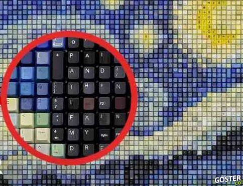 Eski klavyeleri ünlü tablolara dönüştürmek: Erik Jensen, bu tekniği kullanarak Mona Lisa, Yıldızlı Gece ve İnci Küpeli Kız gibi ünlü tabloları yeniden yaratıyor