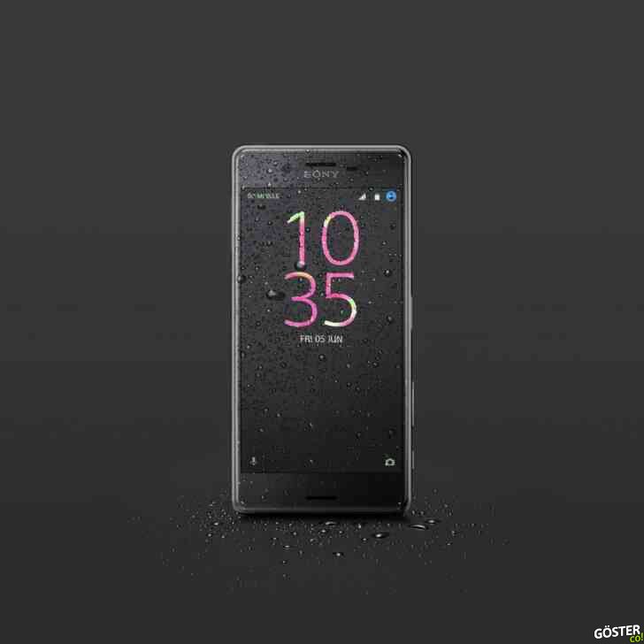 black Sony Android smartphone with water drops