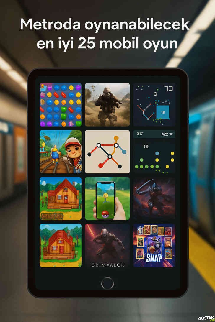 Metroda oynanabilecek en iyi 25 mobil oyun